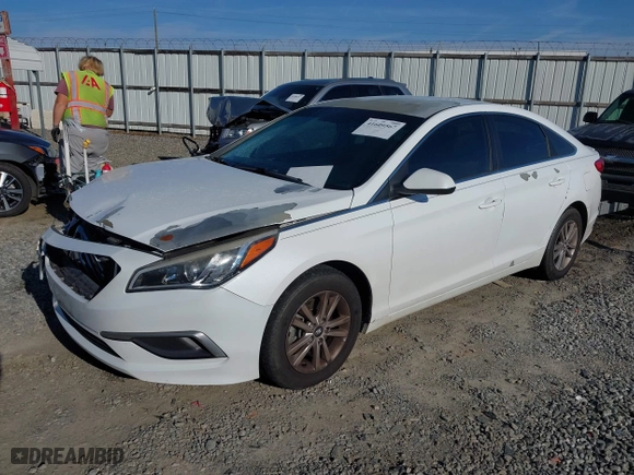 2017 Hyundai Sonata 2.4L with VIN 5NPE24AF9HH585587, listed as a IAAI auction lot 41609567 with 157,029 mi miles. Bid and sale history available at carsss.com. Image 17.