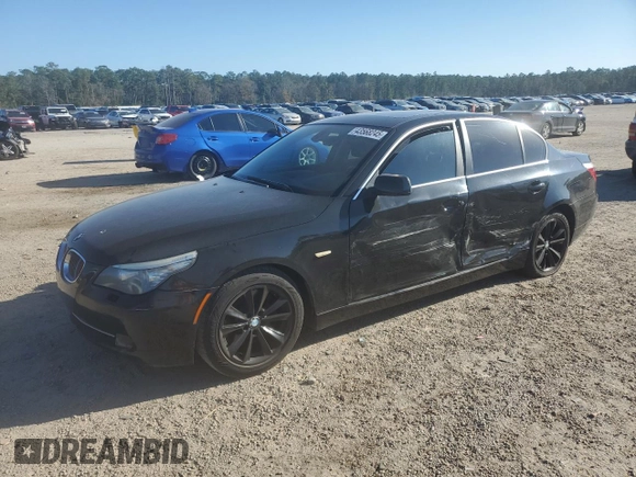 2008 BMW 5 Series 535i with VIN WBANW13578CZ81551, listed as a Copart auction lot 43568245 with 166,557 mi miles and Salvage Title. Bid and sale history available at carsss.com. Image 1.