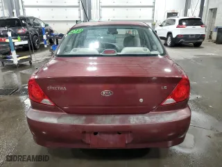 2003 Kia Spectra with VIN KNAFB121735217341, listed as a Copart auction lot 72016504 with 116,224 mi miles and Salvage Title. Bid and sale history available at carsss.com. Image 6.