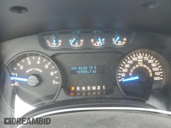 2014 Ford F-150 XL with VIN 1FTFW1CF3EKG56199, listed as a Copart auction lot 61046215 with 107,905 mi miles and Salvage title. Bid and sale history available at DreamBid. Image 9.
