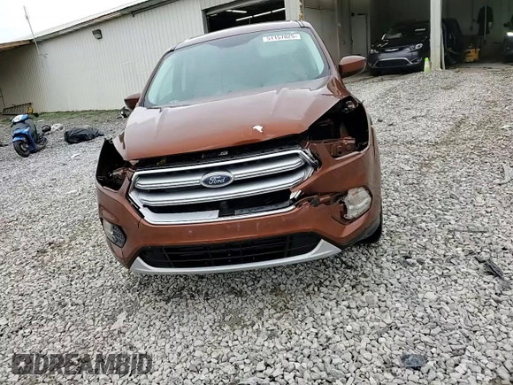 2017 Ford Escape SE with VIN 1FMCU0GD7HUE53039, listed as a Copart auction lot 51157025 with 89,216 mi miles and Salvage Title. Bid and sale history available at DreamBid. Image 15.