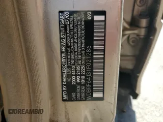 2001 Mercedes-Benz C 320 with VIN WDBRF64J31F021286, listed as a Copart auction lot 54145865 with 189,930 mi miles and Salvage Title. Bid and sale history available at DreamBid. Image 12.
