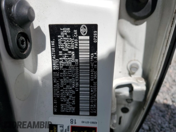 2013 Toyota Avalon XLE with VIN 4T1BK1EB2DU061038, listed as a Copart auction lot 63974195 with 122,432 mi miles and Salvage title. Bid and sale history available at DreamBid. Image 13.