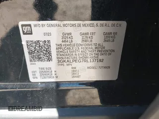 2024 GMC Terrain SLT with VIN 3GKALPEG7RL137192, listed as a IAAI auction lot 42608482 with 40,961 mi miles and . Bid and sale history available at DreamBid. Image 9.