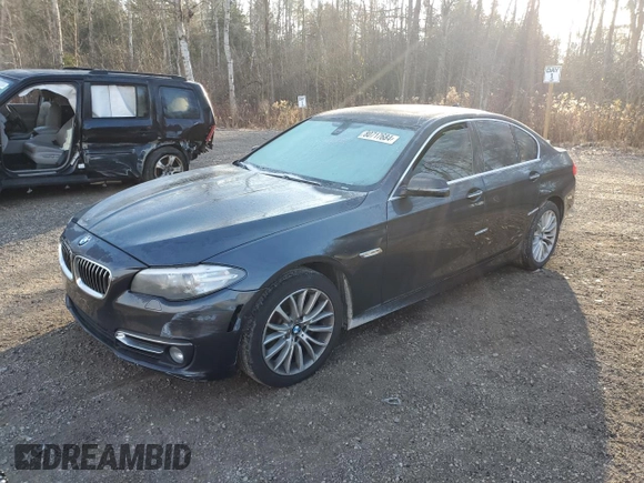 2015 BMW 5 Series 528i xDrive with VIN WBA5A7C51FG142972, listed as a Copart auction lot 80717684 with 171,030 mi miles and Clean Title. Bid and sale history available at carsss.com. Image 1.