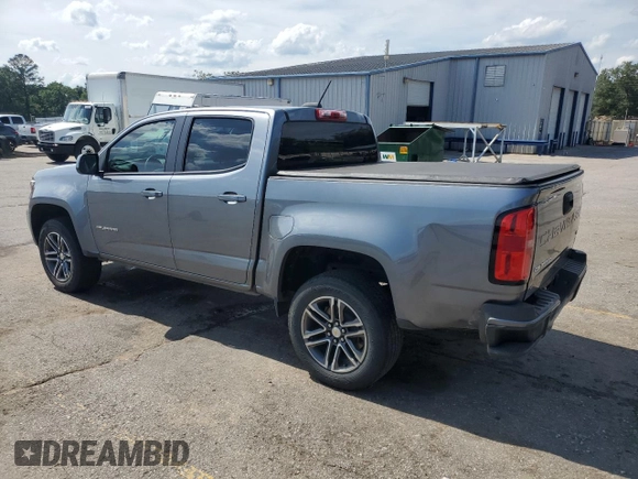 2021 Chevrolet Colorado 2WD Work Truck with VIN 1GCGSBEN5M1125312, listed as a Copart auction lot 58710305 with 75,283 mi miles and Salvage title. Bid and sale history available at DreamBid. Image 2.