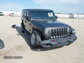 2019 Jeep Wrangler Unlimited Sport S with VIN 1C4HJXDG0KW541940, listed as a IAAI auction lot 42100255 with 68,309 mi miles and . Bid and sale history available at DreamBid. Image 1.