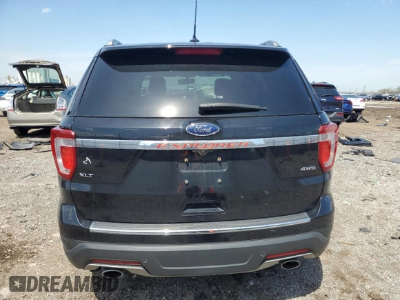 2018 Ford Explorer XLT with VIN 1FM5K8D88JGB77172, listed as a Copart auction lot 54339475 with Not provided miles and Salvage title. Bid and sale history available at DreamBid. Image 6.