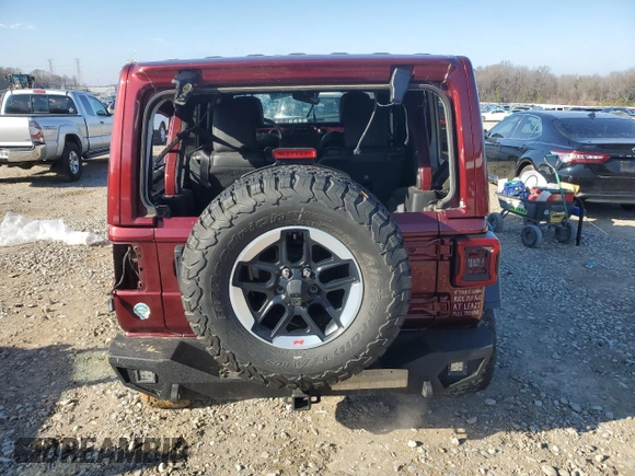 2021 Jeep Wrangler Unlimited Rubicon with VIN 1C4HJXFG8MW706357, listed as a Copart auction lot 82180714 with 48,074 mi miles and Salvage Title. Bid and sale history available at carsss.com. Image 6.