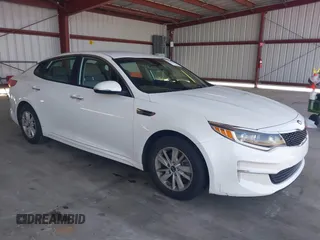 2016 Kia Optima LX with VIN KNAGT4L34G5105864, listed as a IAAI auction lot 42161194 with 106,351 mi miles. Bid and sale history available at carsss.com. Image 1.
