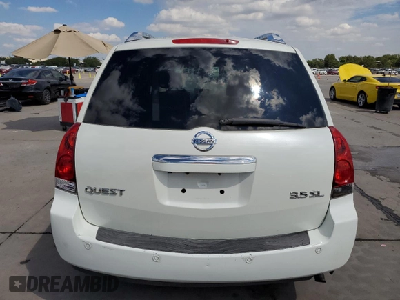 2008 Nissan Quest with VIN 5N1BV28U18N104617, listed as a Copart auction lot 69333144 with 172,432 mi miles and Salvage Title. Bid and sale history available at carsss.com. Image 6.
