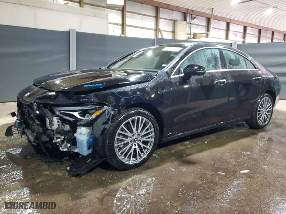 2025 Mercedes-Benz CLA with VIN W1K5J4HB3SN518096, listed as a Copart auction lot 48370735 with 9,076 mi miles and Clean Title. Bid and sale history available at carsss.com. Image 1.