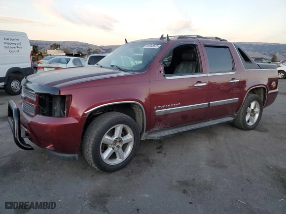 2008 Chevrolet Avalanche LS with VIN 3GNEC12018G104057, listed as a Copart auction lot 89368655 with 0 mi miles and Salvage Title. Bid and sale history available at carsss.com. Image 1.