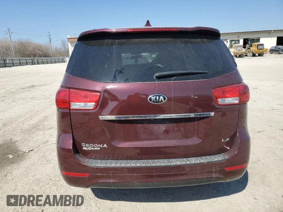 2017 Kia Sedona LX with VIN KNDMB5C19H6338583, listed as a Copart auction lot 48574955 with 140,765 mi miles and Salvage Title. Bid and sale history available at carsss.com. Image 6.