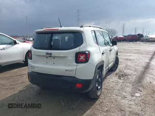 2015 Jeep Renegade Sport with VIN ZACCJBATXFPC42229, listed as a IAAI auction lot 40938824 with 136,649 mi miles and . Bid and sale history available at DreamBid. Image 4.