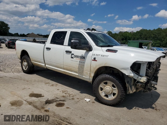 2023 Ram 2500 Tradesman with VIN 3C6UR5HL1PG539582, listed as a Copart auction lot 55340124 with 40,850 mi miles and Salvage Title. Bid and sale history available at carsss.com. Image 4.