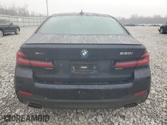 2023 BMW 5 Series 530i xDrive with VIN WBA13BJ0XPWY20712, listed as a Copart auction lot 86109994 with 9,489 mi miles and Salvage Title. Bid and sale history available at DreamBid. Image 6.