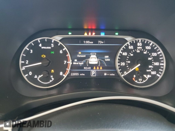 2024 Nissan Sentra SV with VIN 3N1AB8CVXRY283744, listed as a Copart auction lot 58761425 with 22,055 mi miles and Salvage title. Bid and sale history available at DreamBid. Image 9.