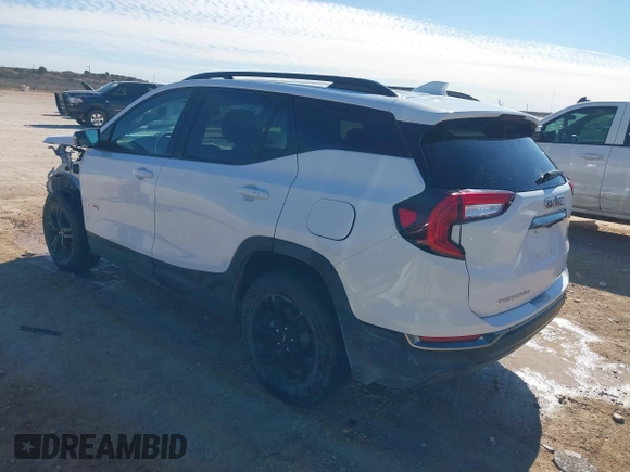 2024 GMC Terrain AT4 with VIN 3GKALYEG5RL238902, listed as a IAAI auction lot 41673242 with 25,569 mi miles and . Bid and sale history available at carsss.com. Image 3.