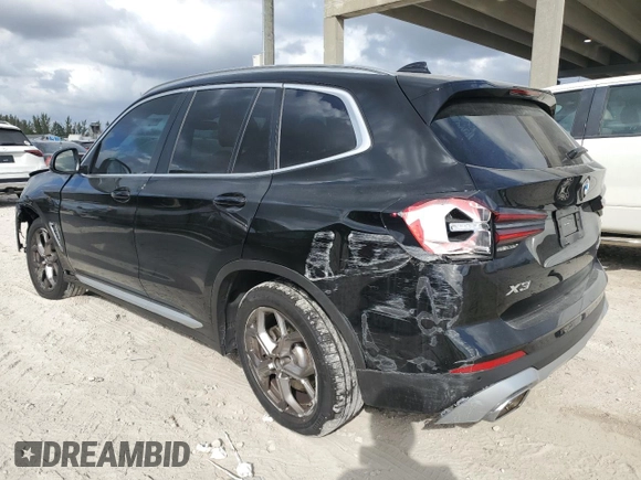 2024 BMW X3 sDrive30i with VIN WBX47DP04RN279725, listed as a Copart auction lot 46577905 with 13,419 mi miles and Salvage Title. Bid and sale history available at DreamBid. Image 2.