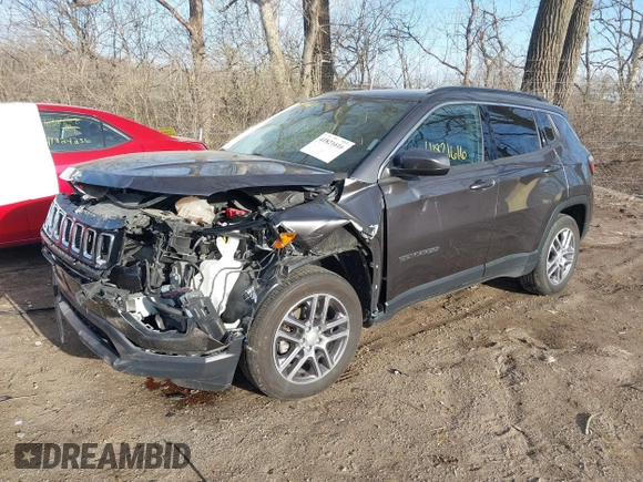 2020 Jeep Compass Altitude with VIN 3C4NJCBB0LT247013, listed as a IAAI auction lot 41821616 with 50,635 mi miles and . Bid and sale history available at carsss.com. Image 17.