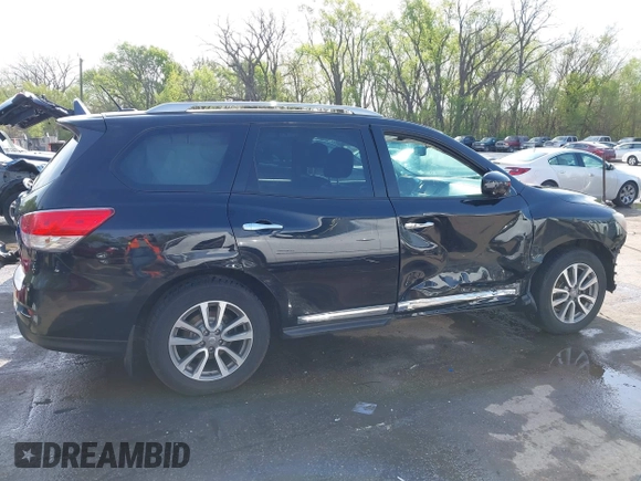 2016 Nissan Pathfinder SV with VIN 5N1AR2MNXGC663656, listed as a IAAI auction lot 42000343 with 122,577 mi miles. Bid and sale history available at carsss.com. Image 14.