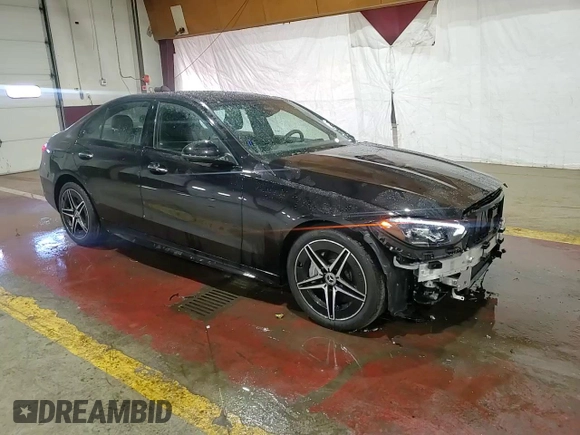 2024 Mercedes-Benz C 300 with VIN W1KAF4HB0RR219264, listed as a Copart auction lot 48209655 with 756 mi miles and Salvage Title. Bid and sale history available at DreamBid. Image 14.