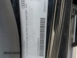 2018 Audi S7 Premium Plus with VIN WAUWFAFC5JN087315, listed as a Copart auction lot 53107864 with 16,086 mi miles and Salvage Title. Bid and sale history available at carsss.com. Image 12.