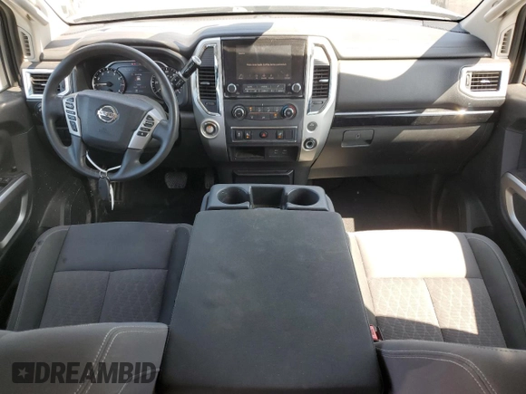2021 Nissan Titan SV with VIN 1N6AA1EE9MN524930, listed as a Copart auction lot 52069845 with 44,280 mi miles and Salvage Title. Bid and sale history available at DreamBid. Image 8.