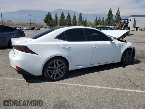 2016 Lexus IS 200t with VIN JTHBA1D27G5002704, listed as a Copart auction lot 52752465 with 84,357 mi miles and Salvage Title. Bid and sale history available at DreamBid. Image 3.