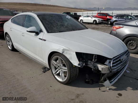 2018 Audi A5 Sportback Premium Plus with VIN WAUENCF51JA007947, listed as a Copart auction lot 42394115 with 66,561 mi miles and Non Repairable. Bid and sale history available at carsss.com. Image 4.