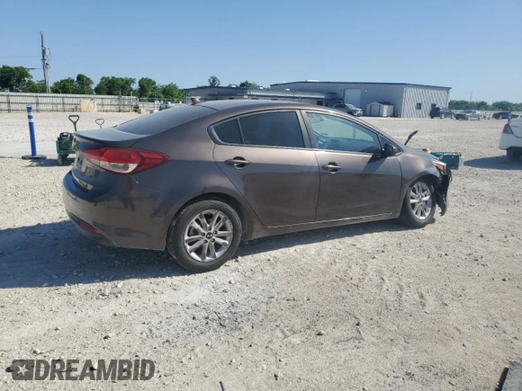 2017 Kia Forte LX with VIN 3KPFL4A75HE150712, listed as a Copart auction lot 52585155 with 185,643 mi miles and Salvage Title. Bid and sale history available at carsss.com. Image 3.