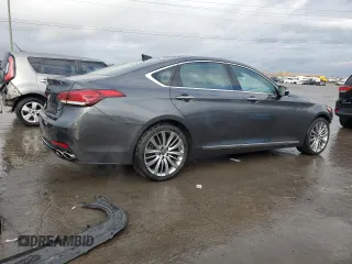 2018 Genesis G80 Ultimate with VIN KMHGN4JF3JU247979, listed as a Copart auction lot 83907914 with 43,951 mi miles and Salvage Title. Bid and sale history available at DreamBid. Image 3.