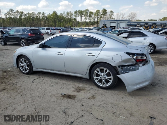 2013 Nissan Maxima SV with VIN 1N4AA5AP8DC846946, listed as a Copart auction lot 48225725 with 121,441 mi miles and Clean Title. Bid and sale history available at DreamBid. Image 2.