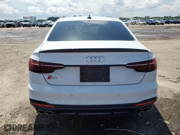 2021 Audi S4 Prestige with VIN WAUC4AF40MA013815, listed as a Copart auction lot 49335674 with 17,424 mi miles and Salvage Title. Bid and sale history available at carsss.com. Image 6.