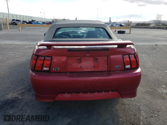 2001 Ford Mustang GT Deluxe with VIN 1FAFP45XX1F100307, listed as a Copart auction lot 45550465 with 108,540 mi miles and Salvage Title. Bid and sale history available at carsss.com. Image 6.
