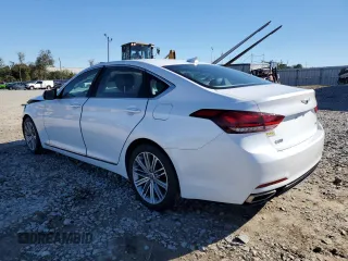 2019 Genesis G80 3.8L with VIN KMHGN4JE8KU295955, listed as a Copart auction lot 80874734 with 48,309 mi miles and Salvage title. Bid and sale history available at DreamBid. Image 2.