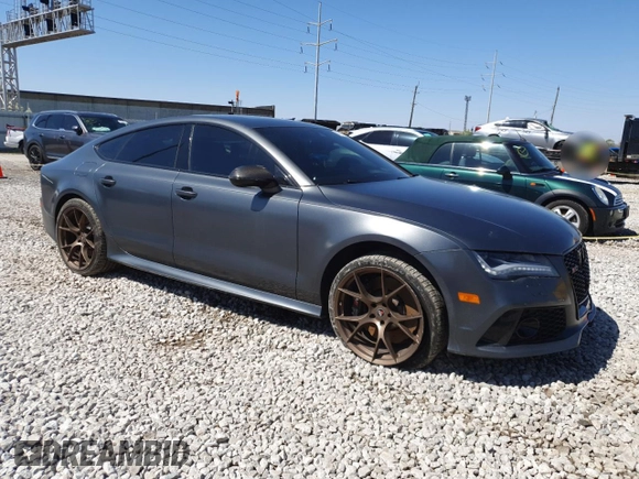 2015 Audi RS 7 Prestige z VIN WUAW2AFC8FN900610, wystawiony jako Copart lot #50708225 z przebiegiem 103 811 mil mil oraz Szkody całkowita. Historia ofert i sprzedaży dostępna na DreamBid. Obrazek 4.