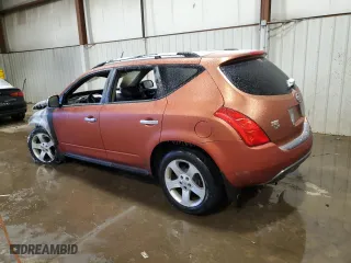 2005 Nissan Murano SL with VIN JN8AZ08T95W303778, listed as a Copart auction lot 44348995 with 0 mi miles and Salvage Title. Bid and sale history available at carsss.com. Image 2.