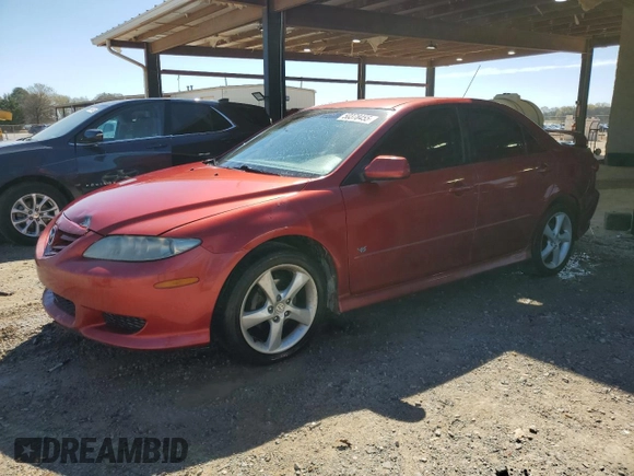 2004 Mazda Mazda6 s with VIN 1YVFP80D545N85345, listed as a Copart auction lot 50378455 with 244,193 mi miles and Salvage Title. Bid and sale history available at carsss.com. Image 1.