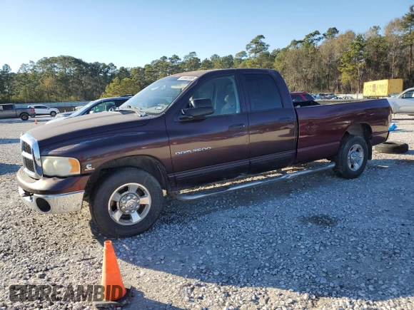 2005 Dodge Ram 2500 SLT with VIN 3D7KR28C55G749104, listed as a Copart auction lot 41802385 with 324,049 mi miles and Clean Title. Bid and sale history available at carsss.com. Image 1.