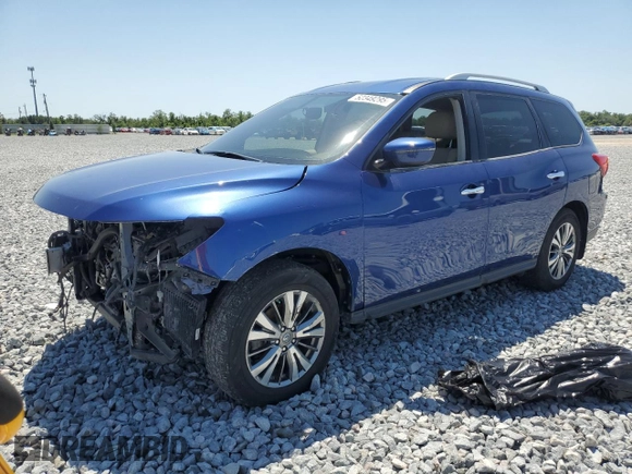 2018 Nissan Pathfinder SV z VIN 5N1DR2MN0JC656137, wystawiony jako Copart lot #52349295 z przebiegiem 96 230 mil mil oraz Szkoda całkowita • Salvage title. Historia ofert i sprzedaży dostępna na DreamBid. Obrazek 1.