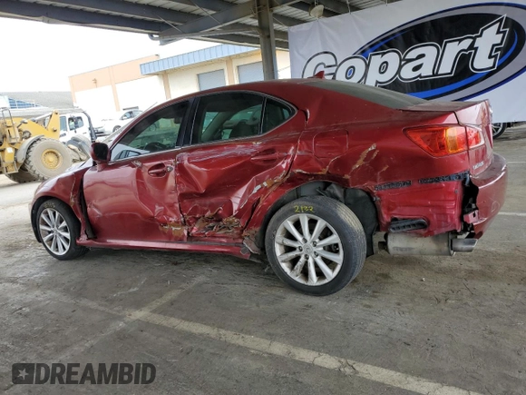 2009 Lexus IS 250 with VIN JTHBK262495090663, listed as a Copart auction lot 53739095 with 138,083 mi miles and Salvage Title. Bid and sale history available at carsss.com. Image 2.