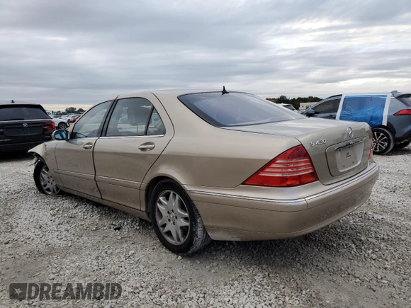 2003 Mercedes-Benz S-Class 4.3L with VIN WDBNG70J13A378120, listed as a Copart auction lot 42592815 with 0 mi miles and Salvage Title. Bid and sale history available at carsss.com. Image 2.