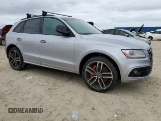 2017 Audi SQ5 Prestige with VIN WA1VCAFP2HA008642, listed as a Copart auction lot 74329584 with 0 mi miles and Salvage Title. Bid and sale history available at carsss.com. Image 4.