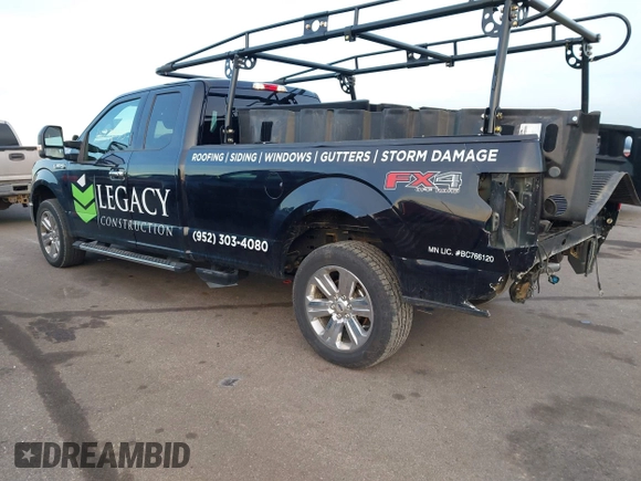 2019 Ford F-150 XL with VIN 1FTFX1E49KKE80117, listed as a IAAI auction lot 41279055 with 60,518 mi miles. Bid and sale history available at carsss.com. Image 3.