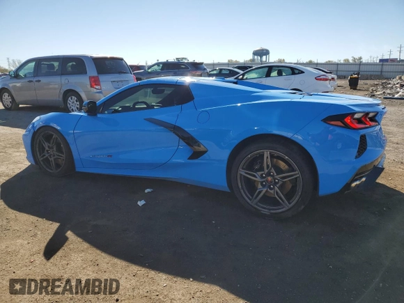 2022 Chevrolet Corvette 3LT with VIN 1G1YC3D48N5122827, listed as a Copart auction lot 75023074 with 22,424 mi miles and Salvage Title. Bid and sale history available at carsss.com. Image 2.