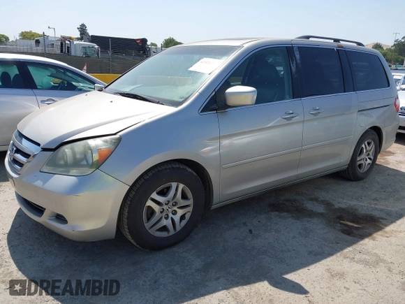 2005 Honda Odyssey EX-L z VIN 5FNRL38765B135803, wystawiony jako IAAI lot #42421288 z przebiegiem 185 043 mil mil oraz . Historia ofert i sprzedaży dostępna na DreamBid. Obrazek 2.