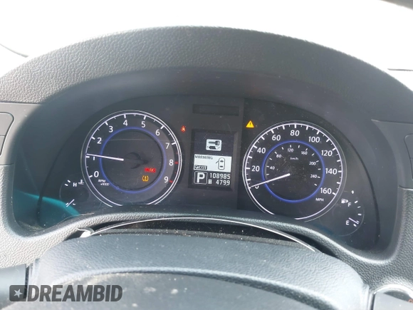 2013 Infiniti G37 x with VIN JN1CV6AR3DM752260, listed as a IAAI auction lot 41780566 with 108,985 mi miles and . Bid and sale history available at carsss.com. Image 7.