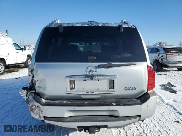 2004 Infiniti QX56 with VIN 5N3AA08C64N811684, listed as a Copart auction lot 87971055 with 214,795 mi miles and Salvage Title. Bid and sale history available at carsss.com. Image 6.